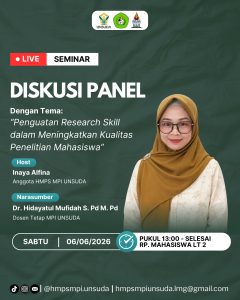 DISKUSI PANEL: PENGUATAN RESEARCH SKILL dalam MENINGKATKAN KUALITAS PENELITIAN MAHASISWA